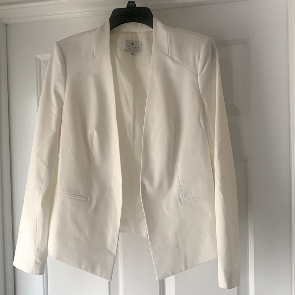 Chaus New York White Open Front Blazer - Picture 10 of 16